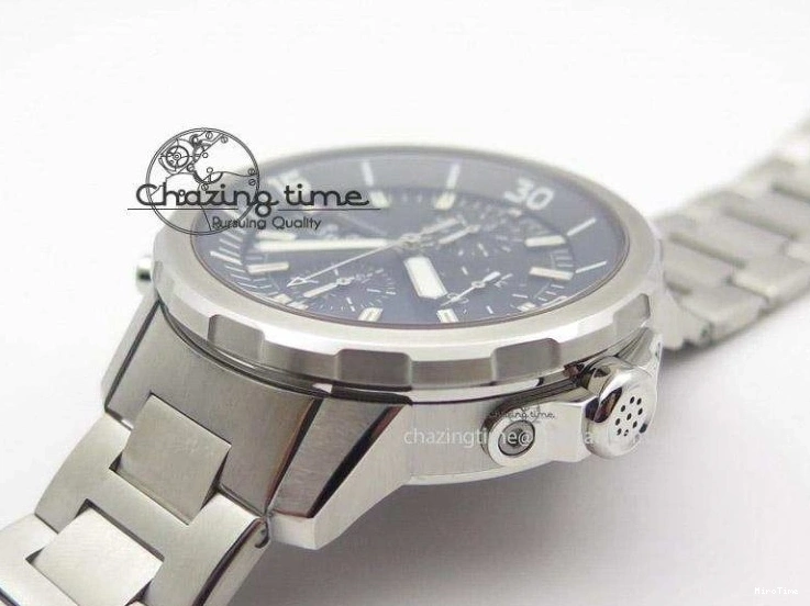 MIROTIME 0130 Classic Aquatimer Chrono IW376803 V6F 1:1 Best Edition Black Dial On SS Bracelet A 7361
